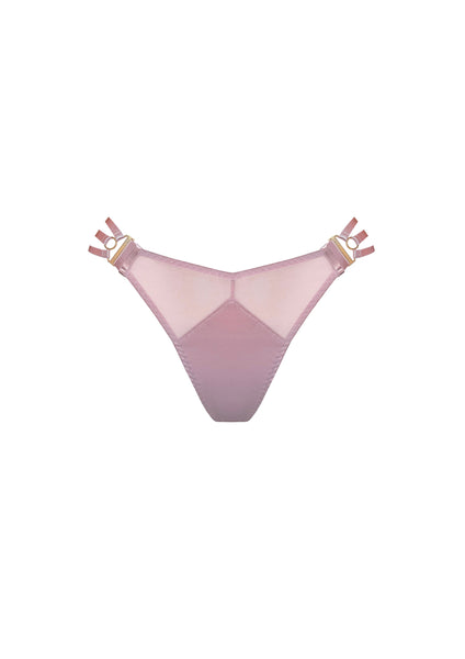 Retta Mesh Multi-Strap Thong String Rose Pink – Bordelle