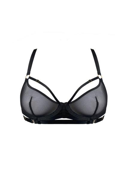 Bordelle Luxury Wired Balconette Bra Black