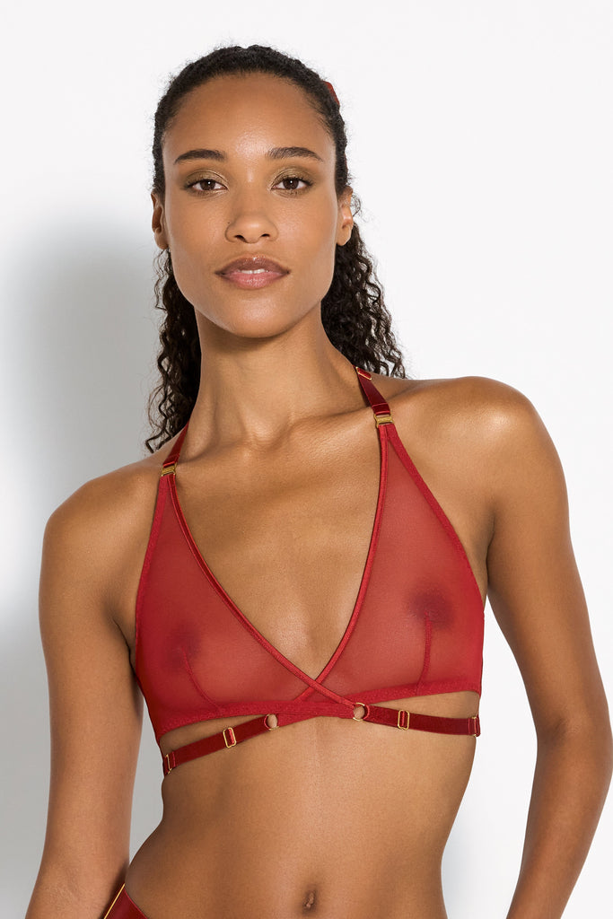 Signature Mesh Wrap Bra