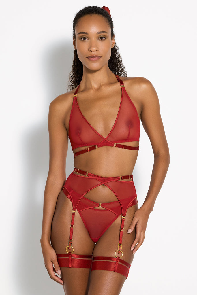 Signature Mesh Wrap Bra