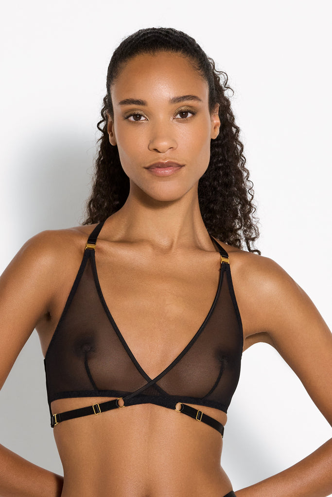 Signature Mesh Wrap Bra